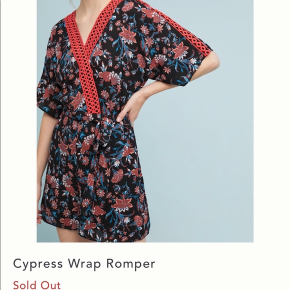 NWT Anthropologie Cypress Wrap Romper - Picture 6 of 6